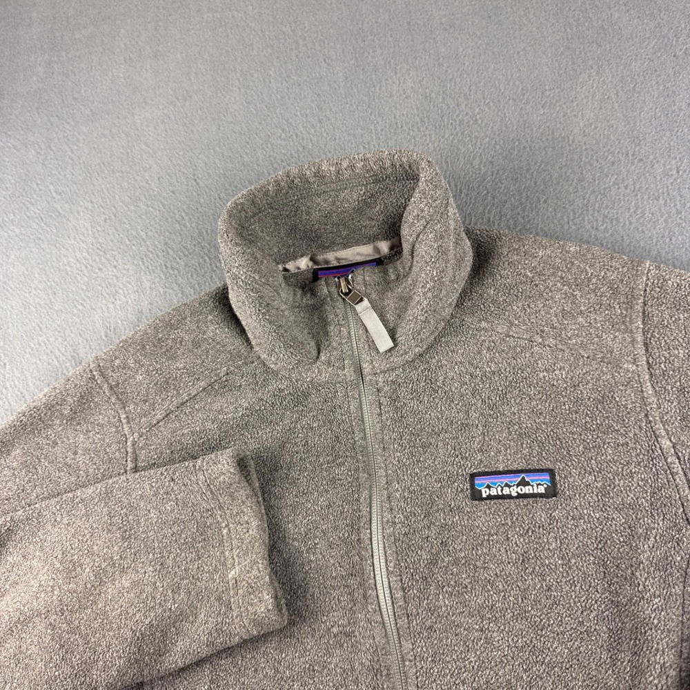 Patagonia Synchilla Fleece Jacket Women's S Gray Full Zip Mock Neck Classic Gorp